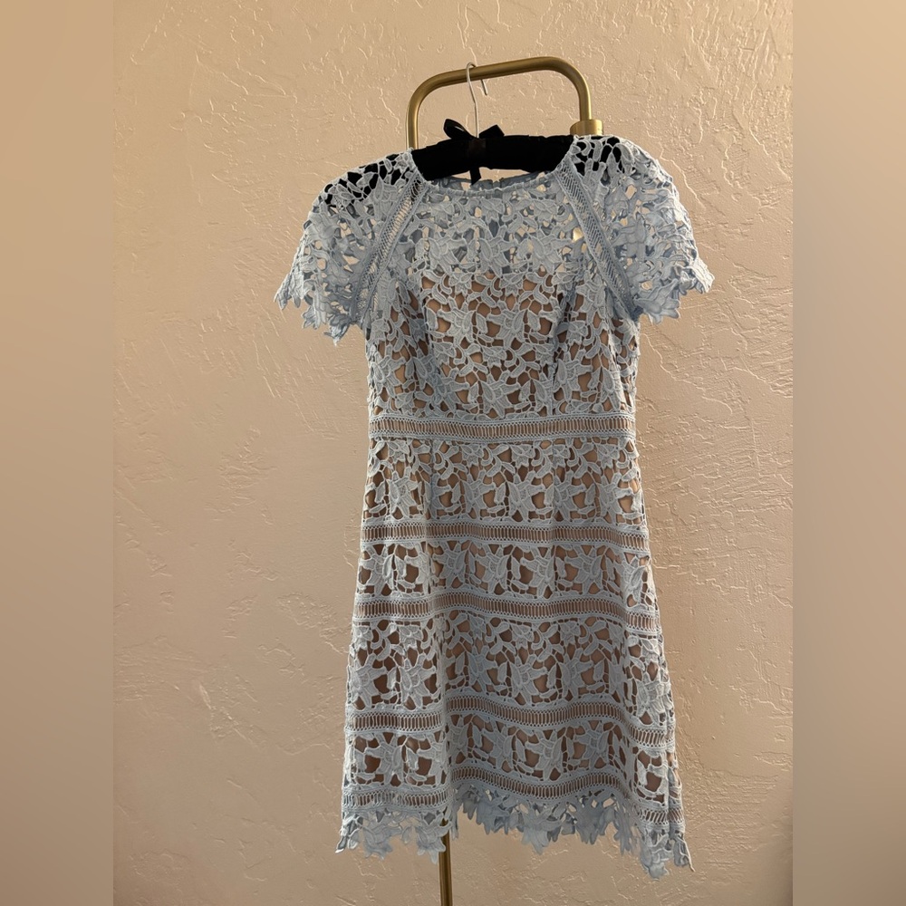Eliza J Blue Lace Dress